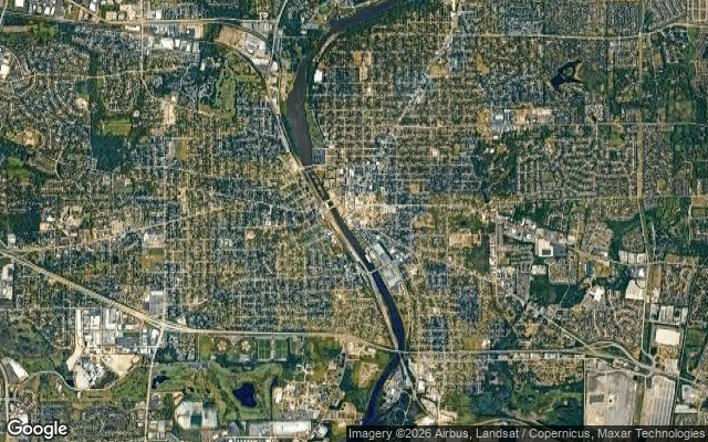 Aerial view of Elgin, Illinois