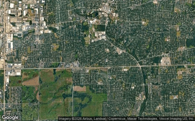 Aerial view of Naperville, Illinois