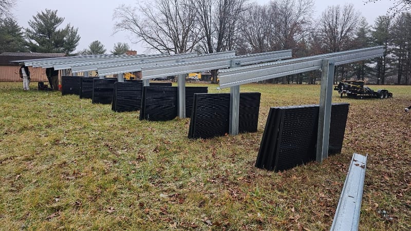 Residential solar panel installation in Illinois