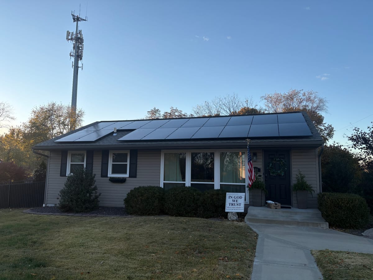 Craig's home — full panel array on ranch home
